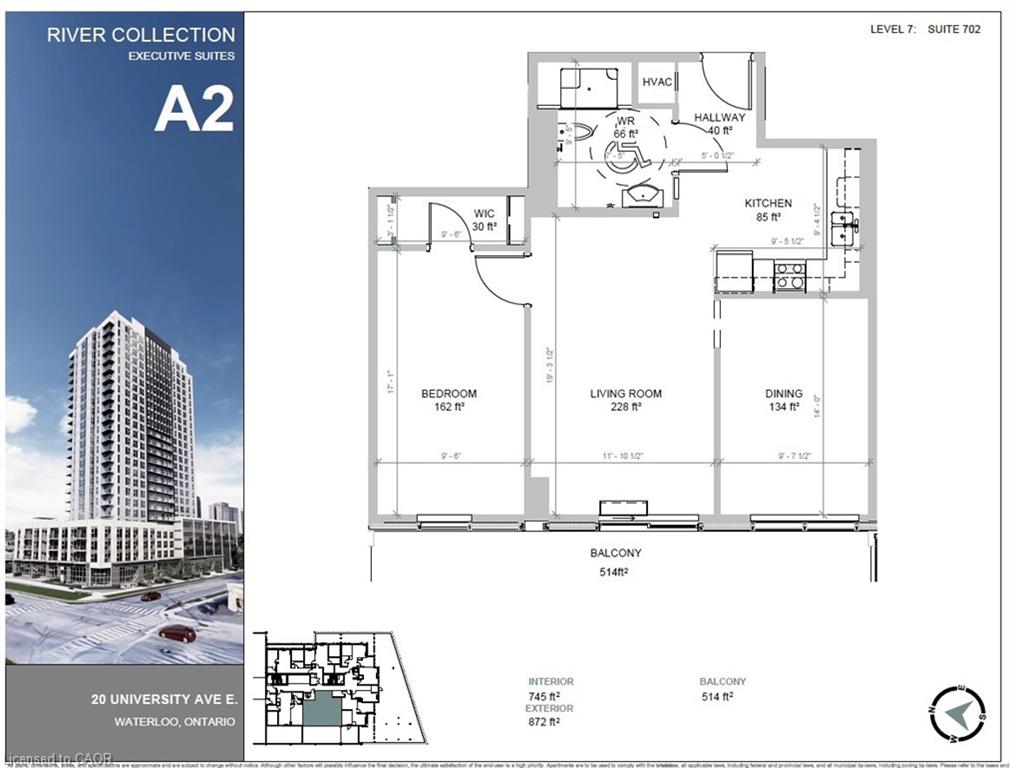 Unit 702 - 20 University Avenue E, Waterloo 1