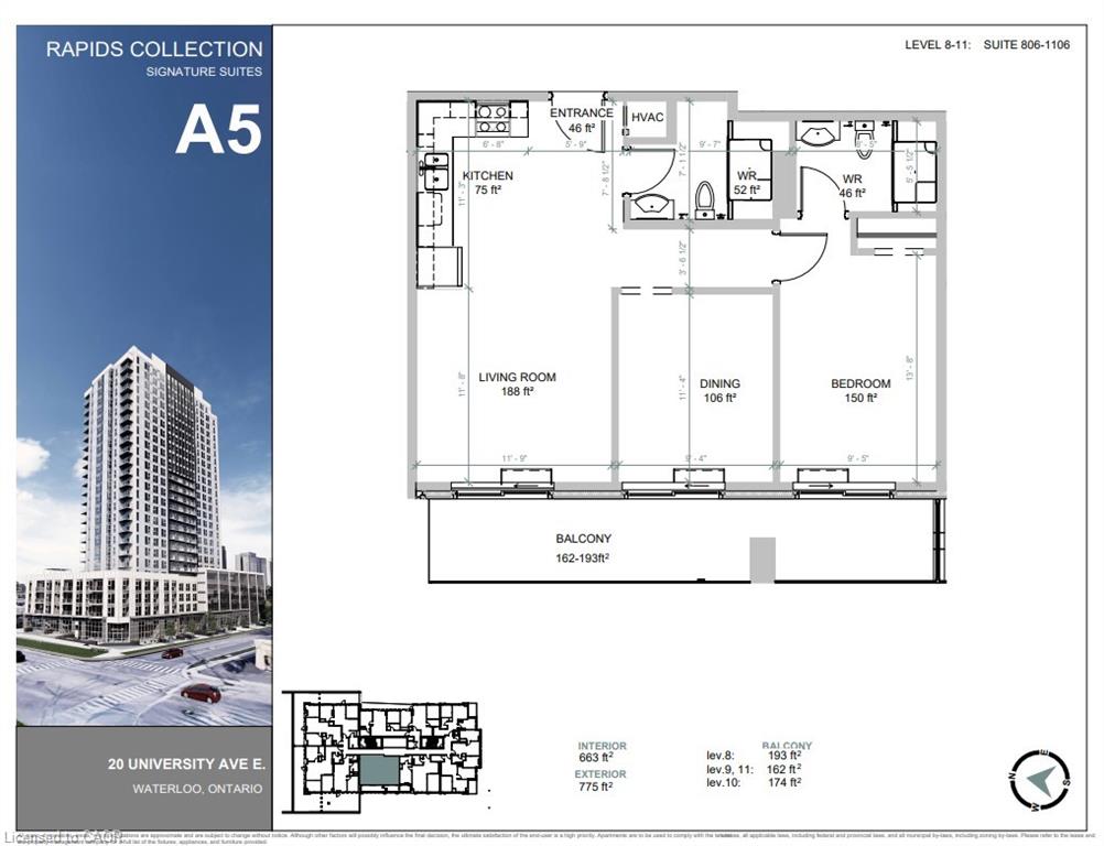 Unit 1106 - 20 University Avenue E, Waterloo 2